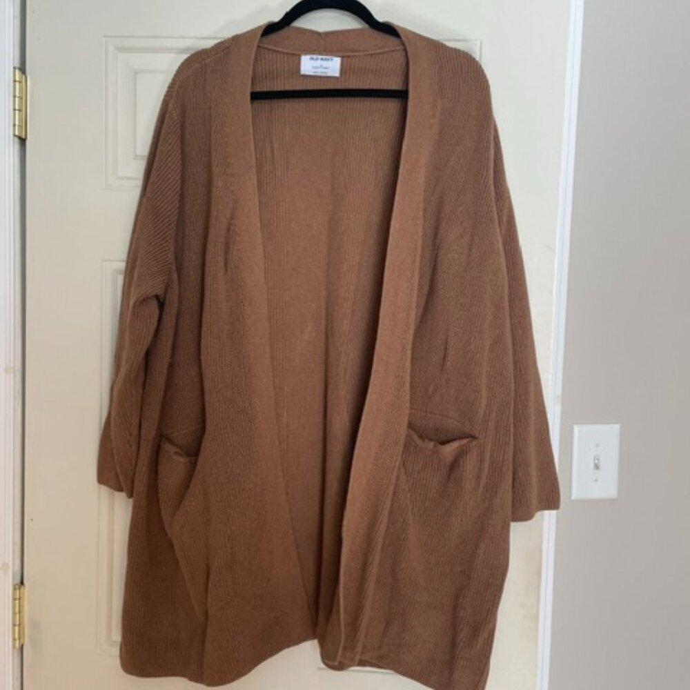 Old Navy Heavy Weight Tan Cardigan Sweater - Size 3X